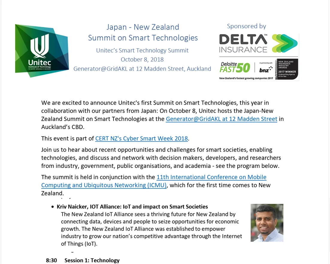 Unitec Smart Technology Summit